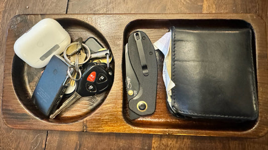 Solid Wood Valet Tray - Unique Stain!